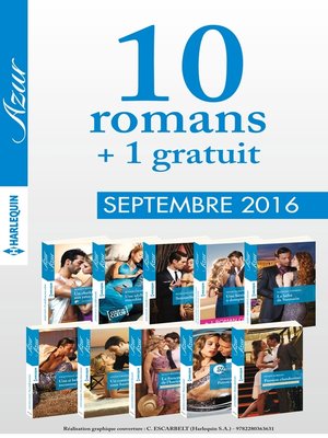 cover image of 10 romans Azur + 1 gratuit (n°3745 à 3754--Septembre 2016)